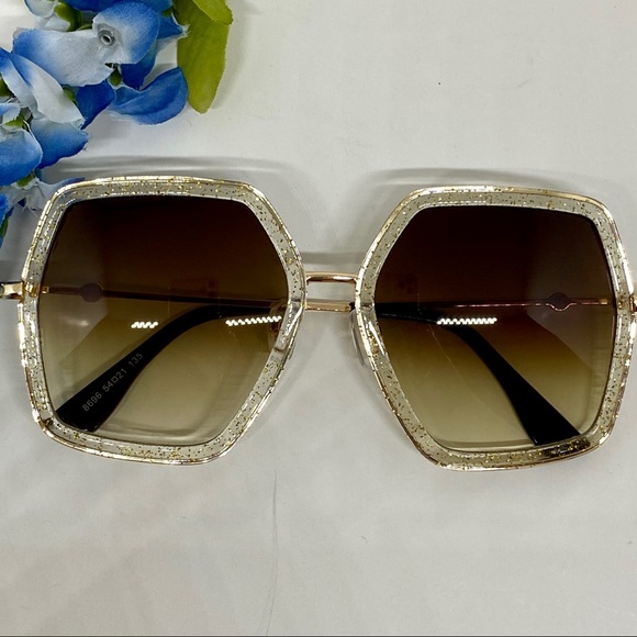 Oversized Hexagon Fashion Sunglasses 65 mm - Picture 3 of 5